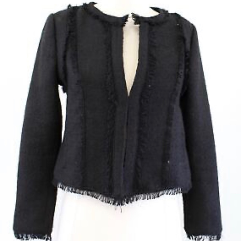 Banana Republic Tweed Collarless Blazer